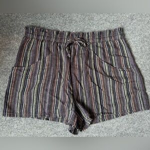 Striped Multicolor Bohemian Shorts